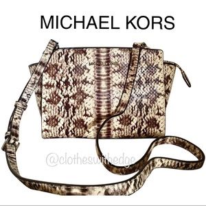 ⬇️ NWT Michael Kors Selma Python Crossbody Bag